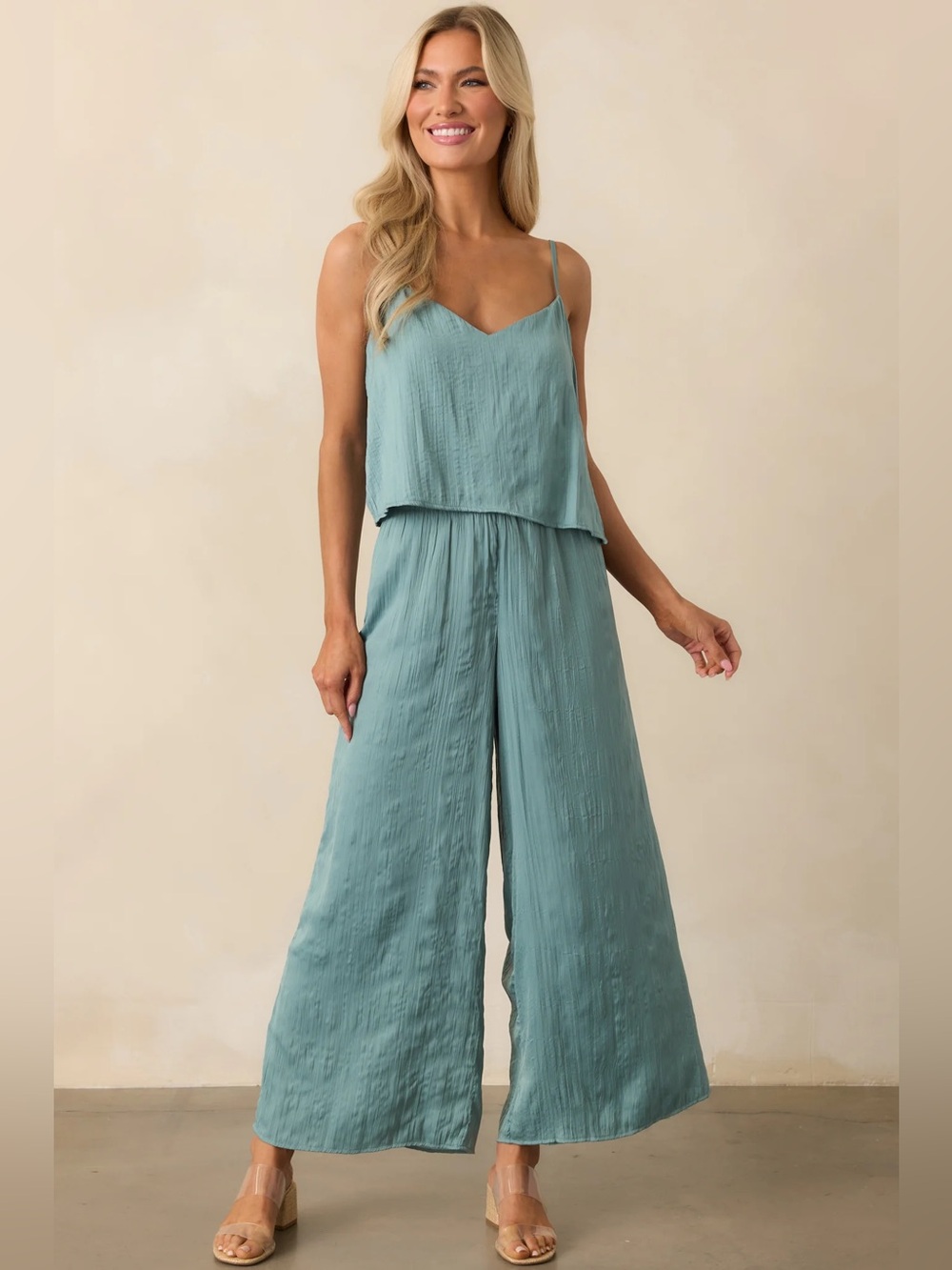 🆕 Z SUPPLY FIORE CRINKLE SATIN PANTS-SEA PINE NWT SZ SM